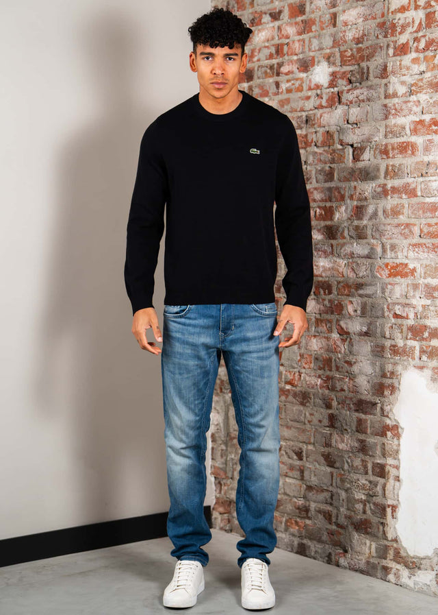 Lacoste Pullover Regular fit crew neck sweater - black