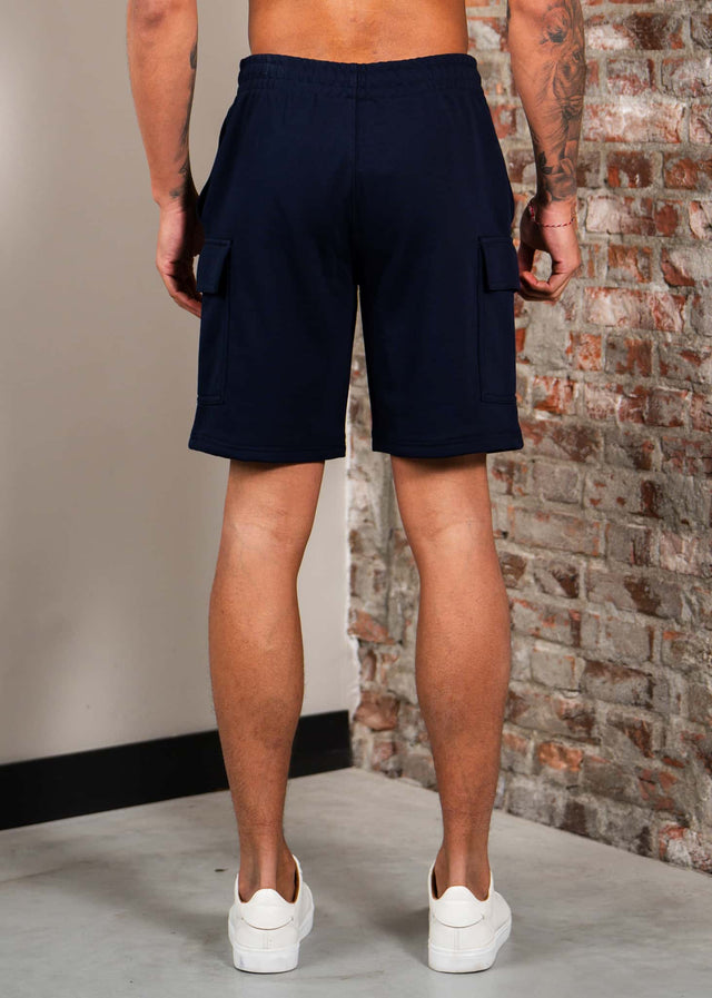 Lacoste Shorts Regular fit fleece shorts - navy blue