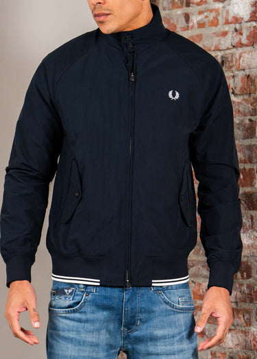 Fred Perry Jassen Crinkle harrington jacket - navy