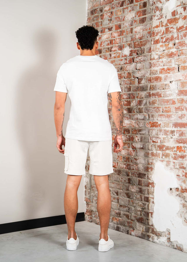 Napapijri Shorts N box logo cargo - white whisper