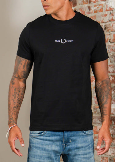 Fred Perry T-shirts Embroidered t-shirt - black