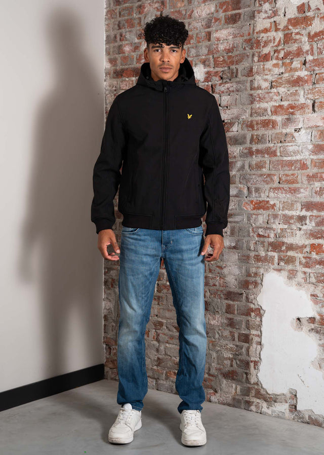 Lyle & Scott Jacken Fleece back softshell jacket - jet black