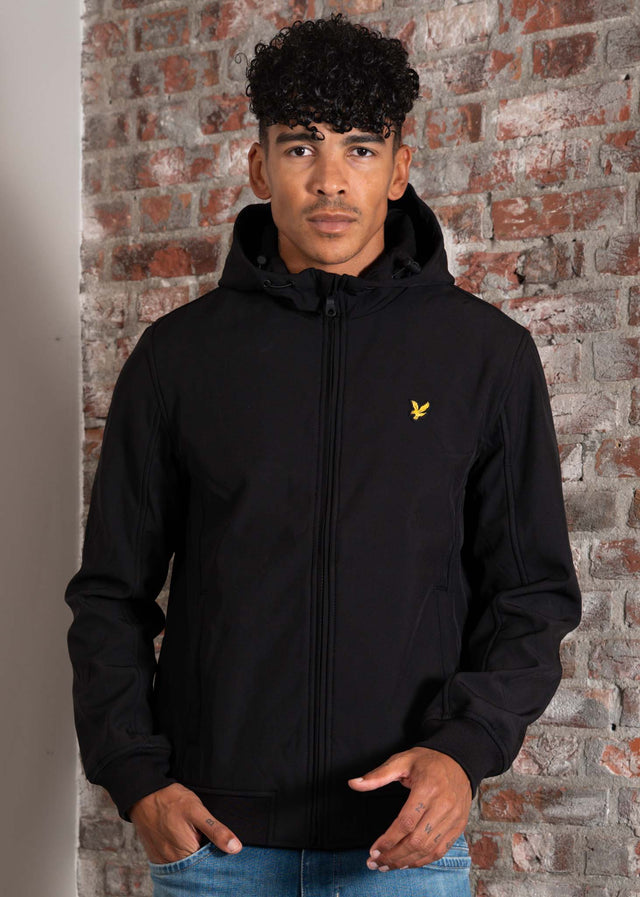 Lyle & Scott Jacken Fleece back softshell jacket - jet black