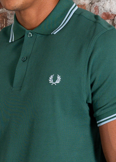 Fred Perry Polo's Twin tipped polo - sport green track blue