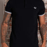 Fred Perry Polo's Twin tipped fred perry shirt - black white white