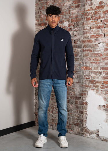 MA.Strum Vesten Pique full zip - ink navy