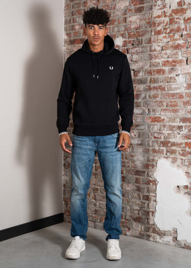 Fred Perry Hoodies Tipped hooded sweatshirt - black