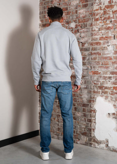 MA.Strum Truien Neo quarter zip sweat - battleship grey