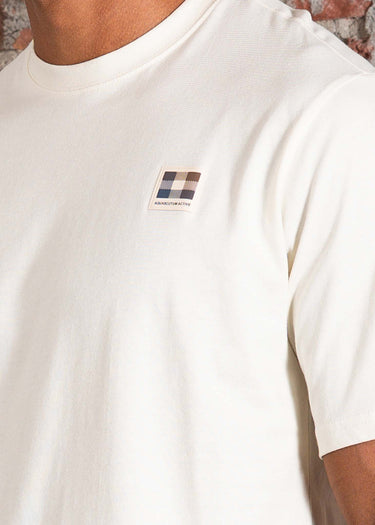 Aquascutum T-shirts Rubber patch t-shirt - old white