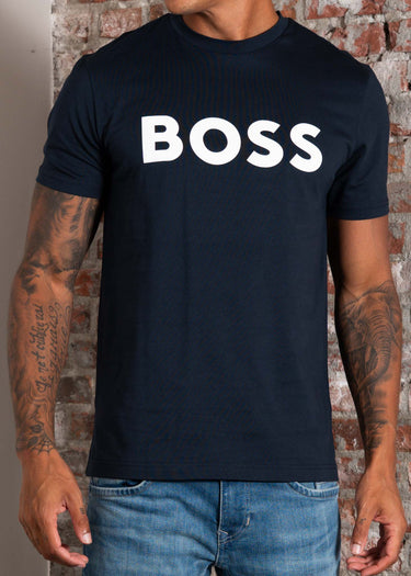 Hugo Boss T-shirts Thinking - dark blue