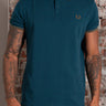 Fred Perry Polo's Twin tipped polo - dark petrol shaded stone