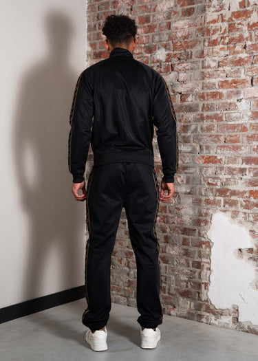 Fred Perry Vesten Contrast tape track jacket - black shaded stone