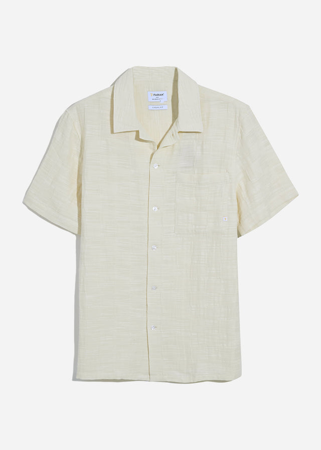Farah Hemden Fleet check - cream
