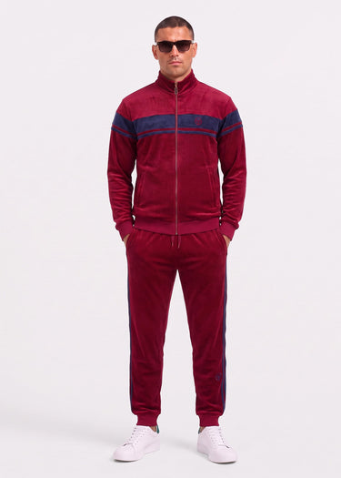 Sergio Tacchini Vesten Damarindo velour tracktop - tibetan red