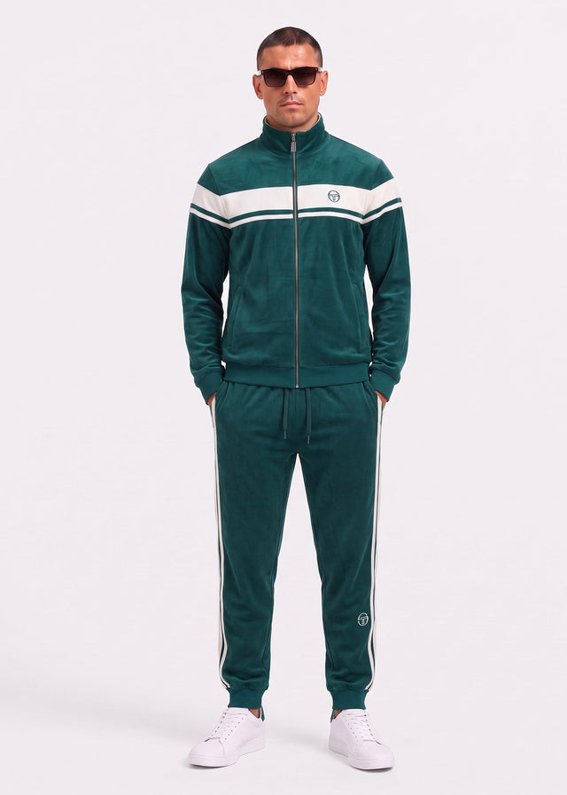 Sergio Tacchini Hosen Damarindo velour tracktop - pineneedle