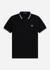 Fred Perry Polo's  Twin tipped fred perry shirt - black light ice 