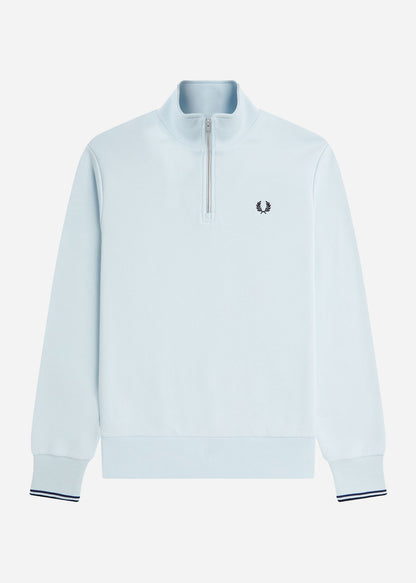 Fred Perry Truien  Half zip sweatshirt - light ice 