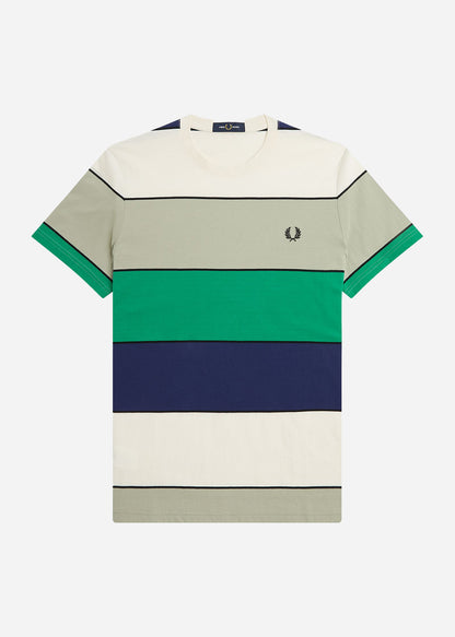 Fred Perry T-shirts  Bold stripe t-shirt - seagrass 