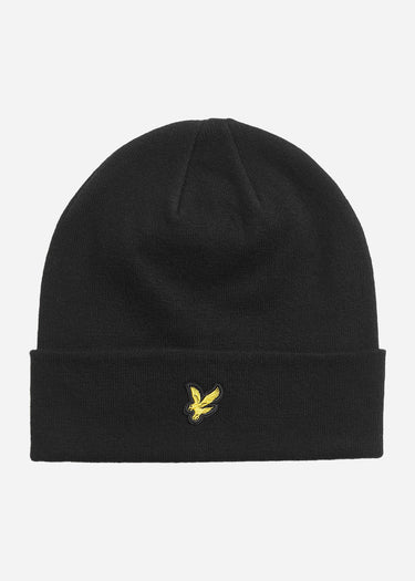 Lyle & Scott Mutsen Cotton merino beanie - jet black