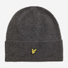 Lyle & Scott Mutsen Lambswool blend ribbed beanie - charcoal marl