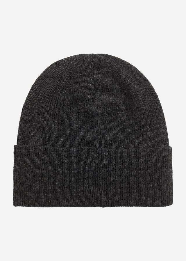 Lyle & Scott Mützen Lambswool blend ribbed beanie - jet black marl
