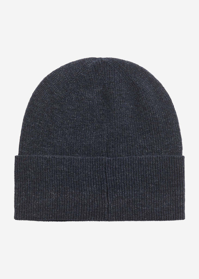 Lyle & Scott Mützen Lambswool blend ribbed beanie - dark navy marl