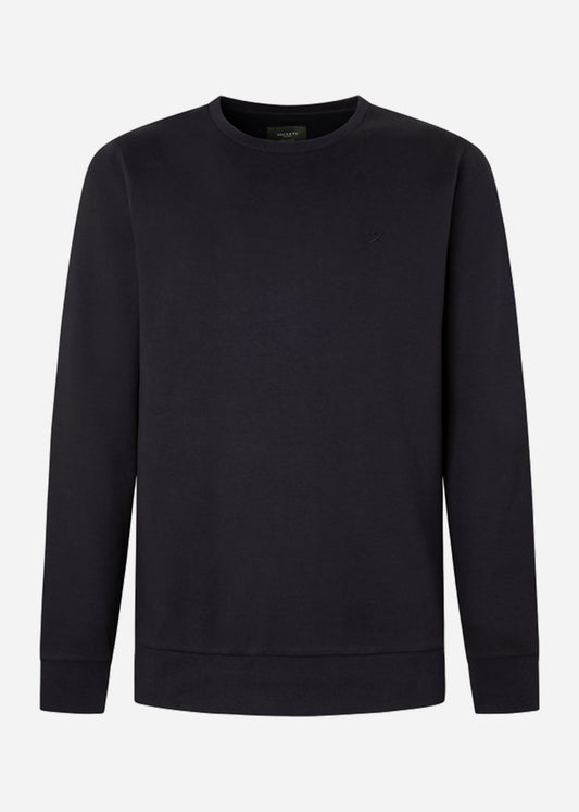 Hackett London Truien  Double knit crew - black 