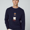 Hackett London Truien  Harry logo crew - navy 