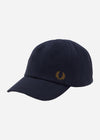 Fred Perry Petten  Pique classic cap - navy dark caramel 