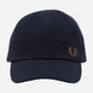 Fred Perry Petten  Pique classic cap - navy dark caramel 