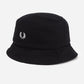 Fred Perry Bucket Hats  Pique bucket hat - black snow white 