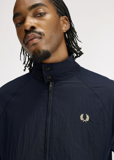 Fred Perry Jassen Crinkle harrington jacket - navy