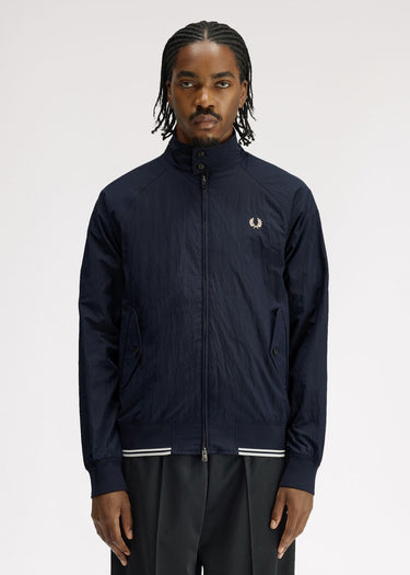 Fred Perry Jassen Crinkle harrington jacket - navy