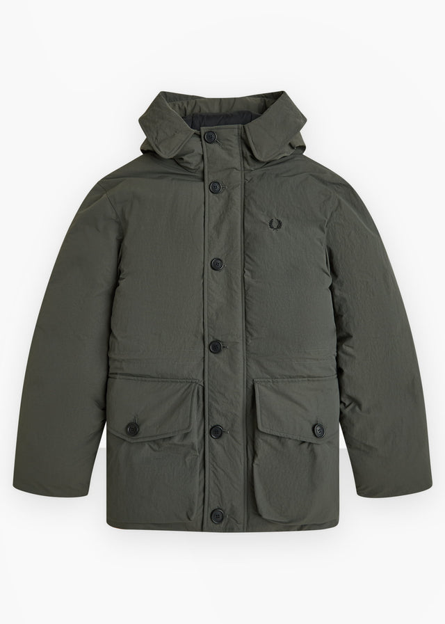 Fred Perry Jacken Padded patch pocket parka - field green