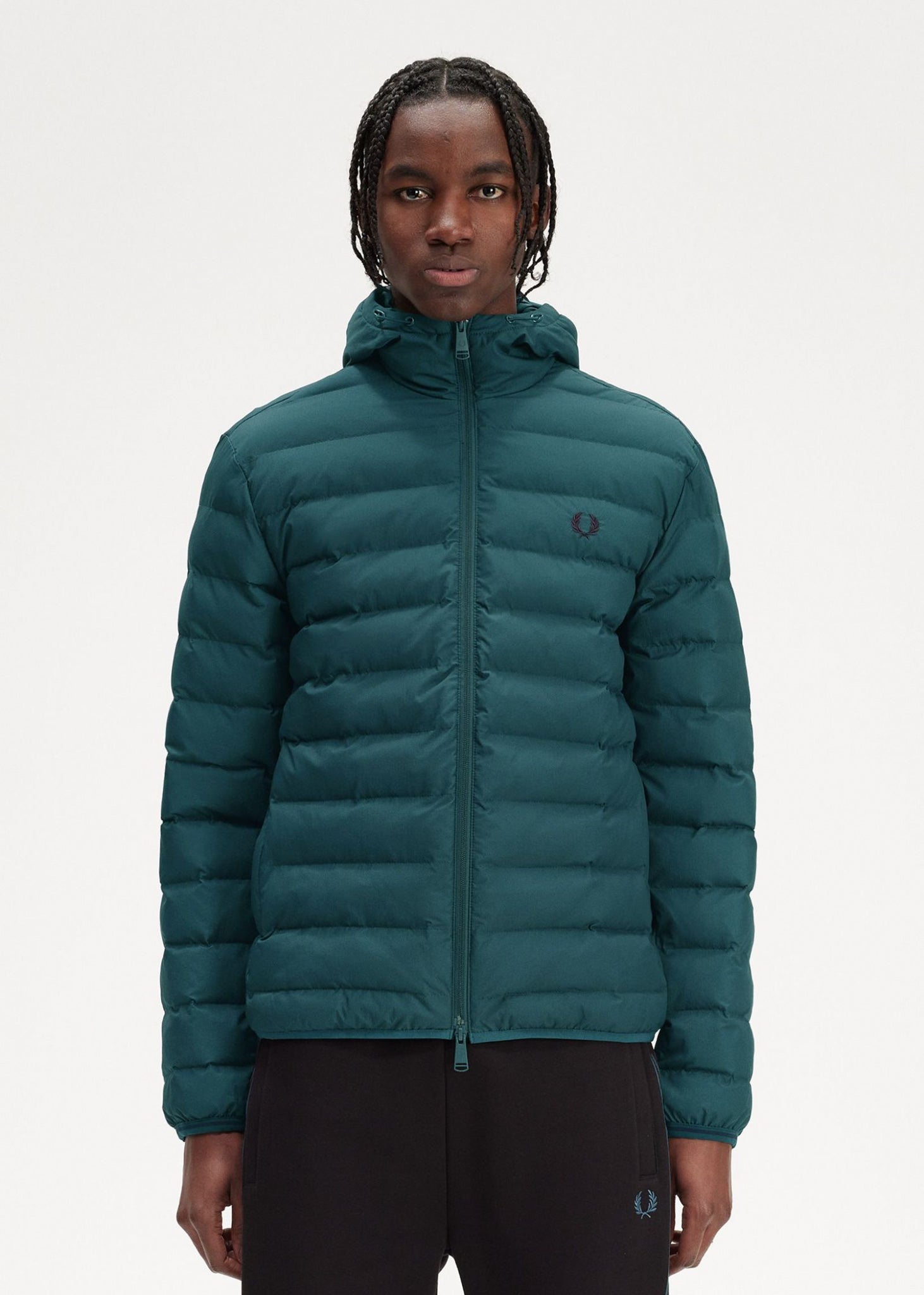 Fred Perry Jassen  Hooded insulated jacket - petrol blue 