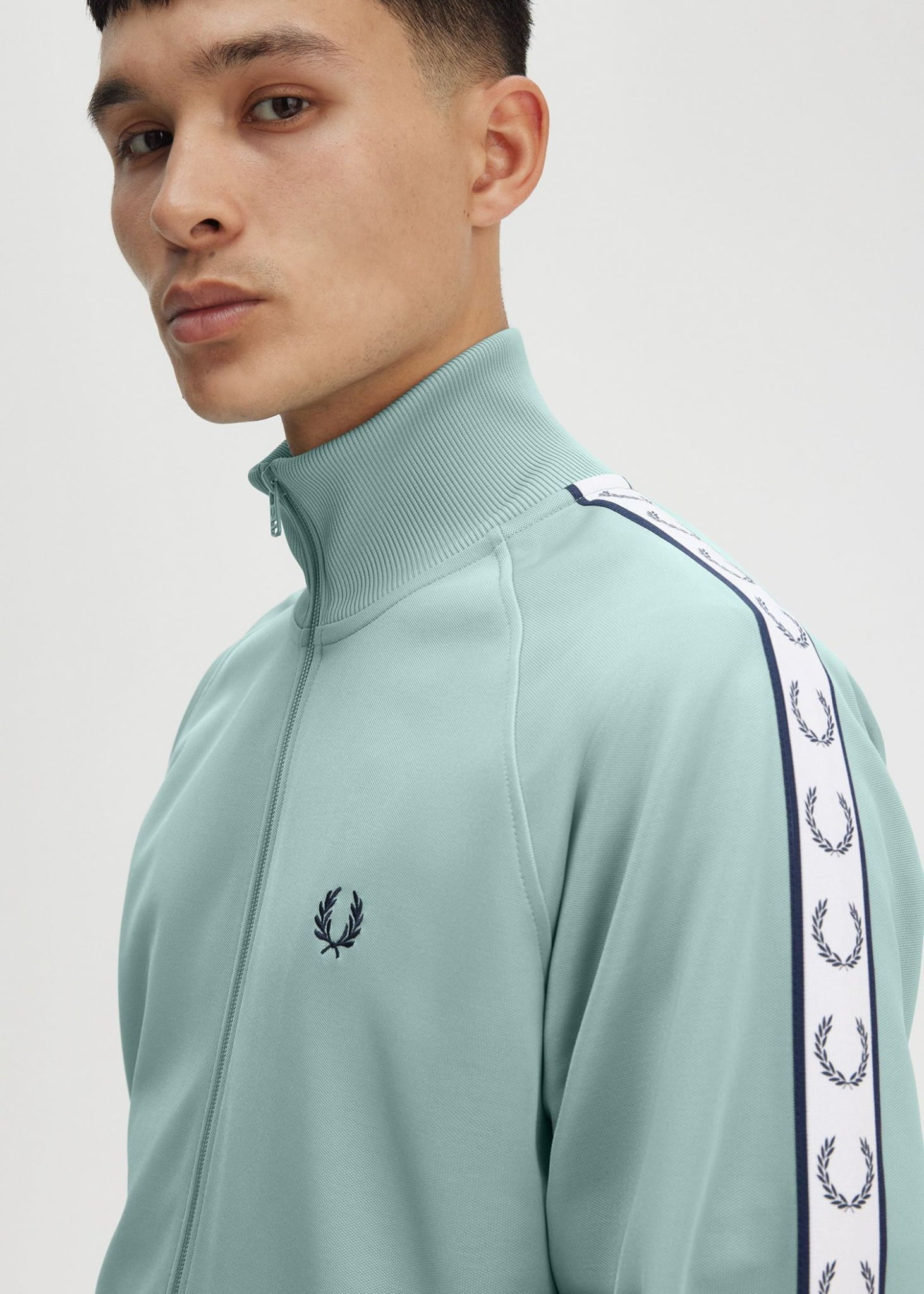 Fred Perry Jassen Taped track jacket - silver blue