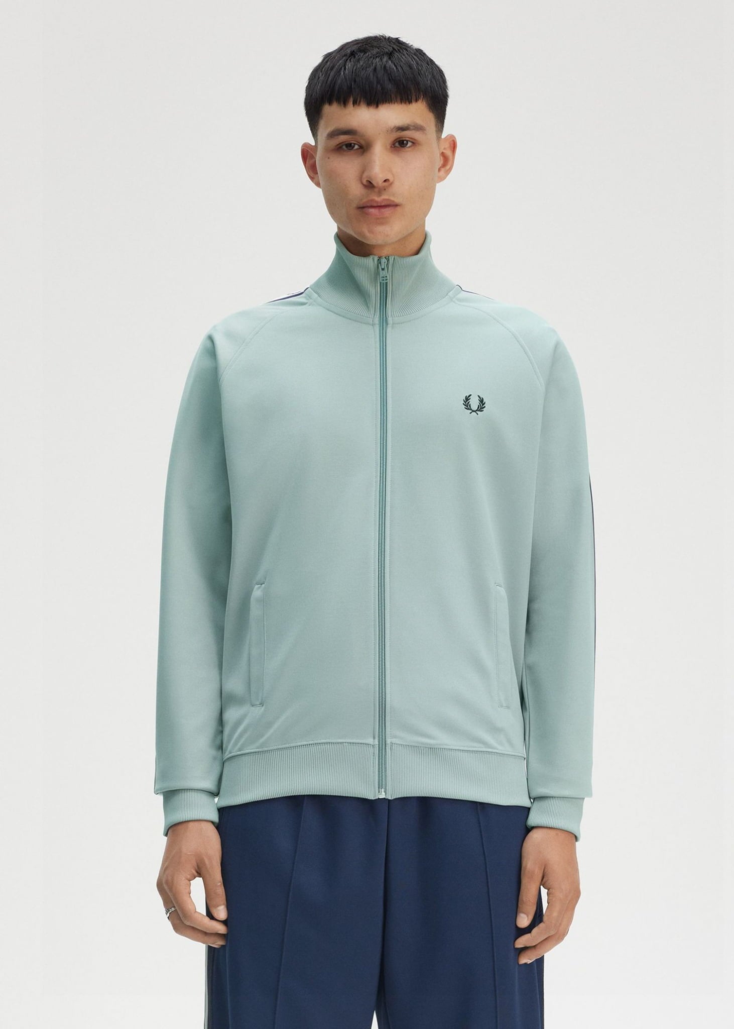 Fred Perry Jassen Taped track jacket - silver blue