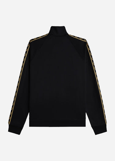 Fred Perry Vesten Contrast tape track jacket - black champagne