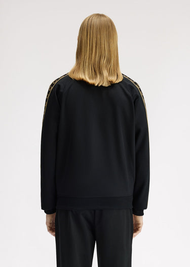 Fred Perry Vesten Contrast tape track jacket - black champagne