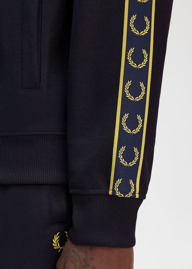 Fred Perry Vesten Contrast taped track jacket - navy honeycomb