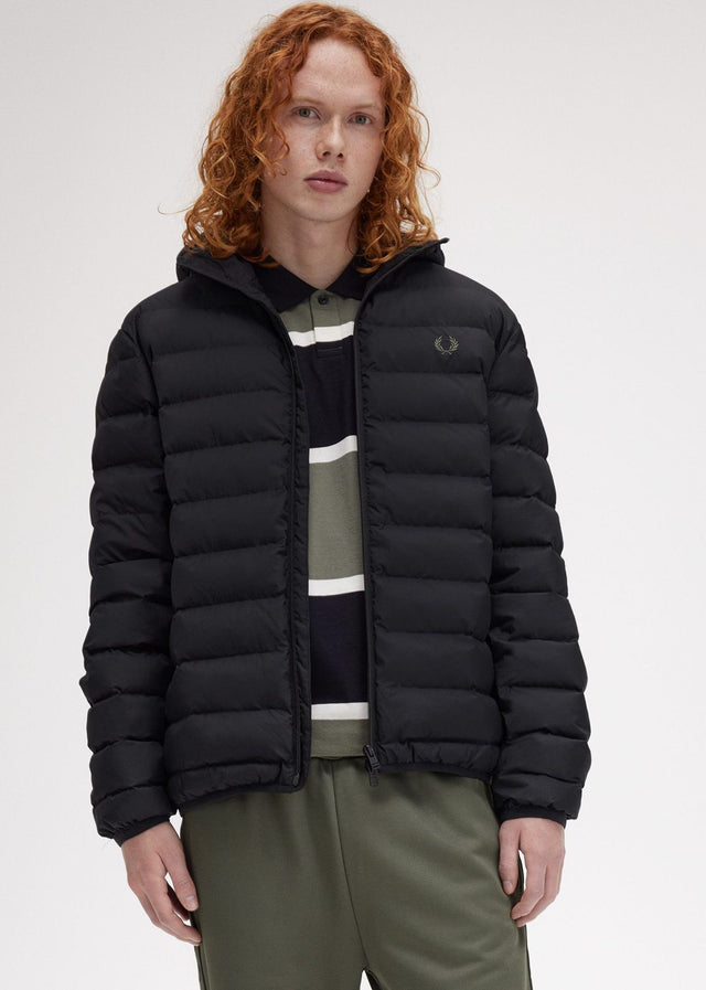 Fred Perry Jacken  Hooded insulated jacket - black 