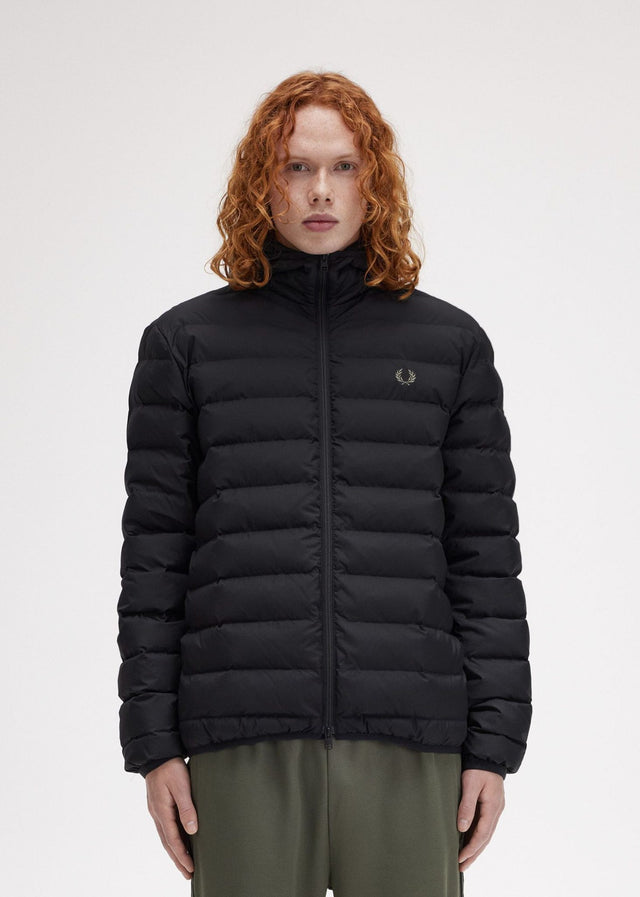 Fred Perry Jacken  Hooded insulated jacket - black 