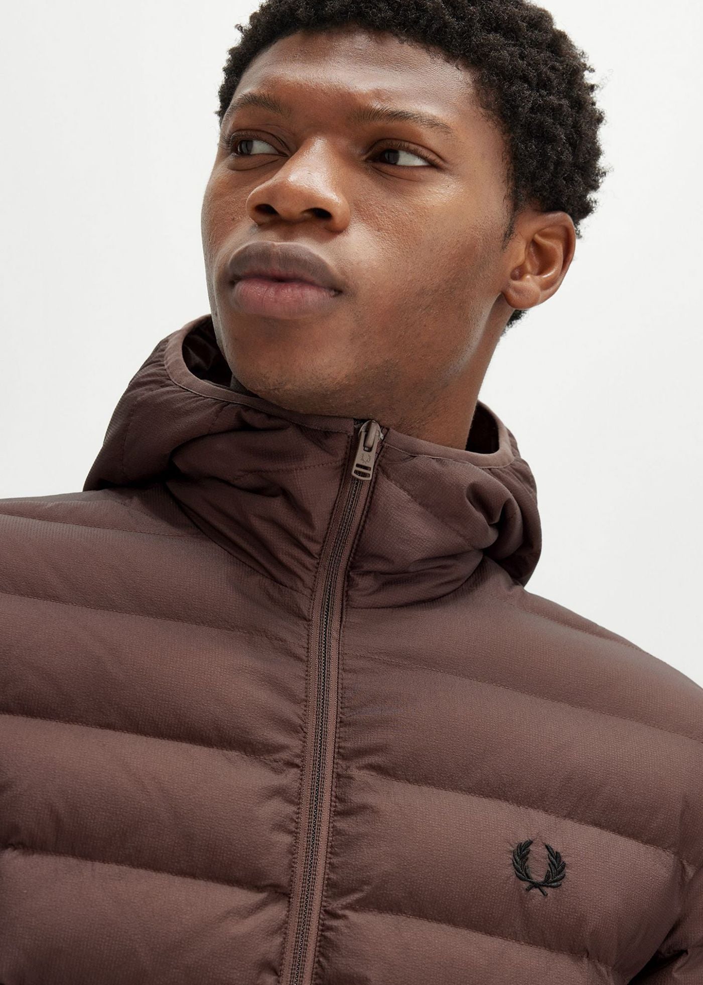 Fred Perry Jassen  Hooded insulated jacket - carrington-road-brick 