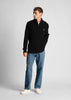 Lyle & Scott Truien  Ribbed quarter zip jumper - jet black 