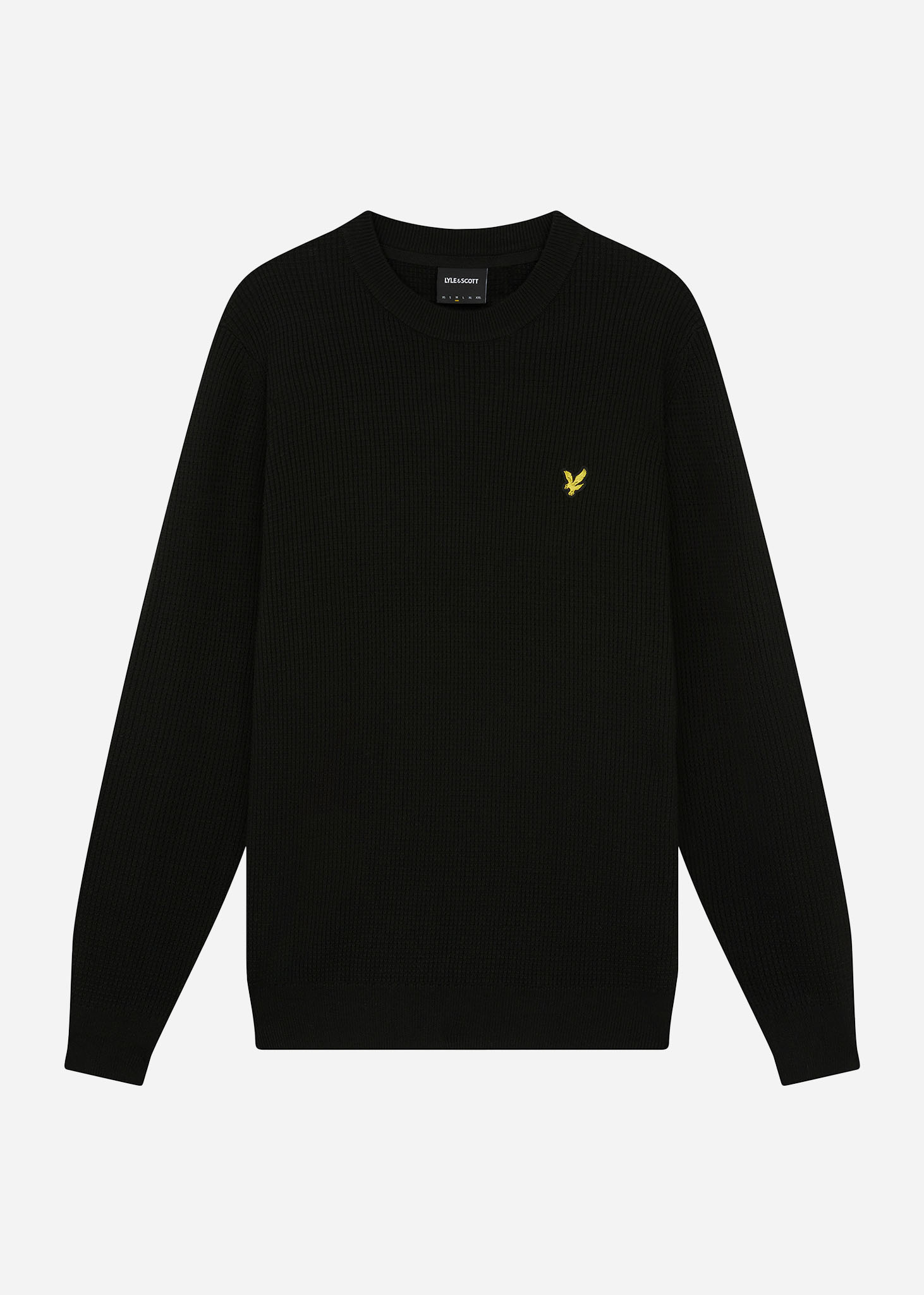 Lyle & Scott Truien  Grid knit crew neck jumper - jet black 