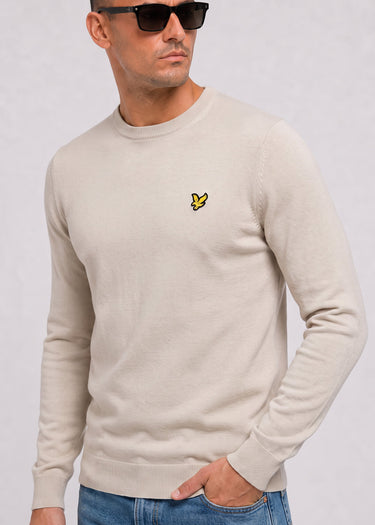 Lyle & Scott Truien Cotton merino crew neck jumper - cove