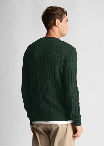 Lyle & Scott Truien  Cable jumper - dark green marl 