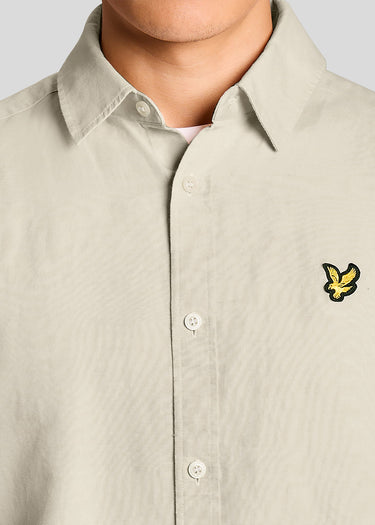 Lyle & Scott Overhemden Long sleeve linen blend shirt - cove