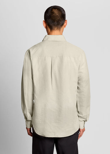 Lyle & Scott Overhemden Long sleeve linen blend shirt - cove