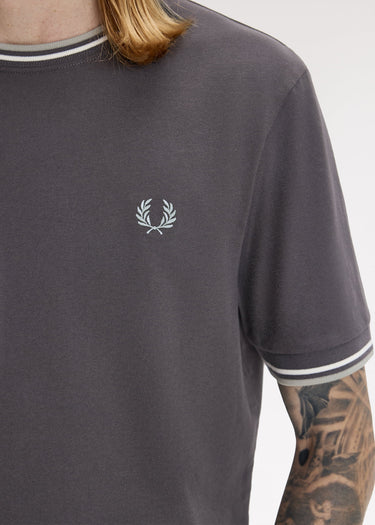 Fred Perry T-shirts Twin tipped t-shirt - anchor grey ecru seagrass